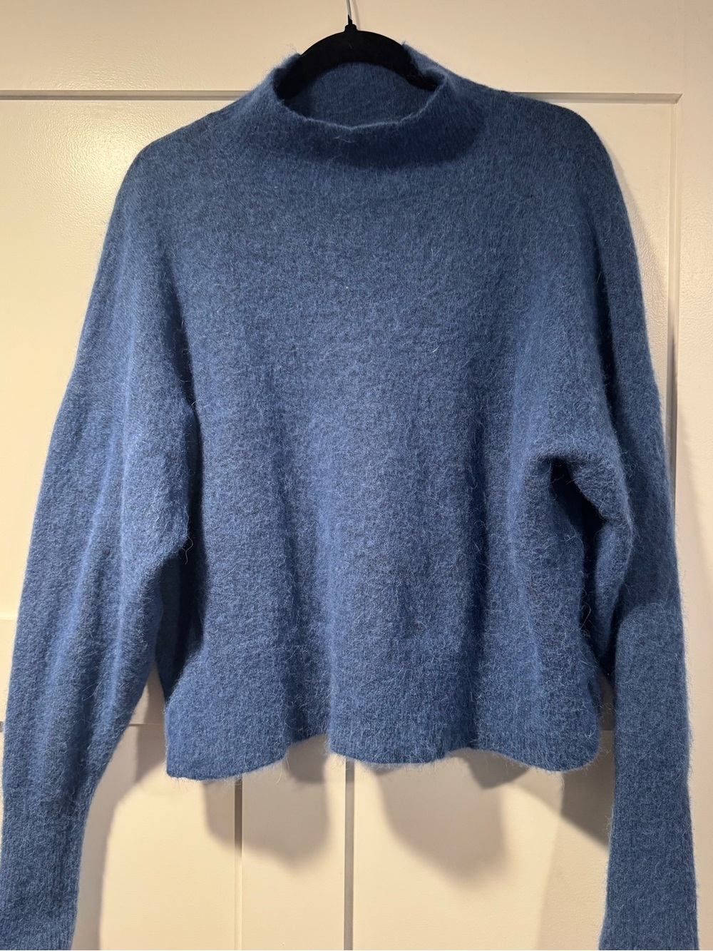 Topshop Cozy Blue Women's Mock Neck Sweater